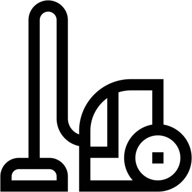 Süpürge Temizleyici Vektör Simgesi Tasarım İllüstrasyonu