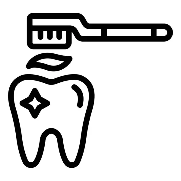 Дизайн Векторной Иконки Очистки Зубов — стоковый вектор