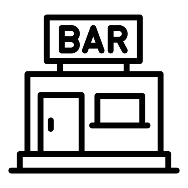 Bar Vector Icono Diseño Ilustración — Archivo Imágenes Vectoriales