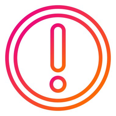 Uyarı Vektörü Simgesi Tasarım İllüstrasyonu