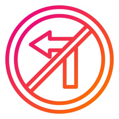 Sola Dönüş Yok Vektör Simgesi Tasarım ResmiComment