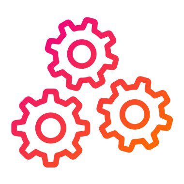 Cogwheel Vektör Simgesi Tasarım İllüstrasyonu