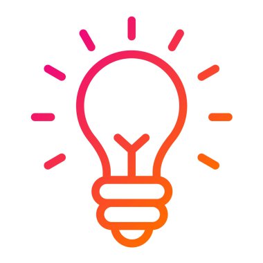 Ampul Vektörü Simgesi Tasarım İllüstrasyonu