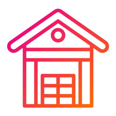 Depo Vektörü Simgesi Tasarım İllüstrasyonu