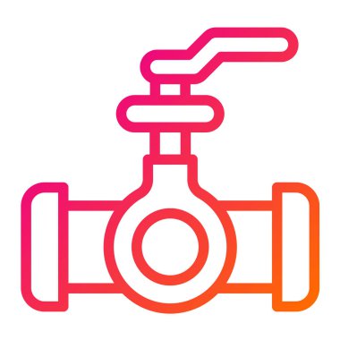 Valf Vektörü Simgesi Tasarım İllüstrasyonu