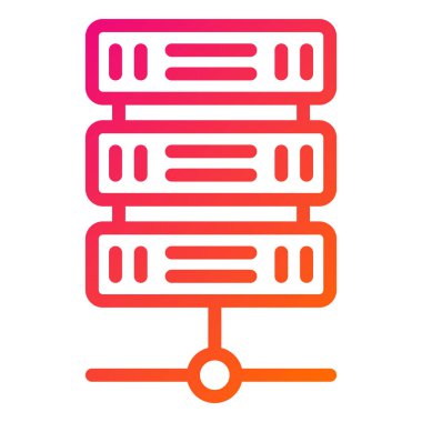 Sunucu Vektörü Simgesi Tasarım İllüstrasyonu