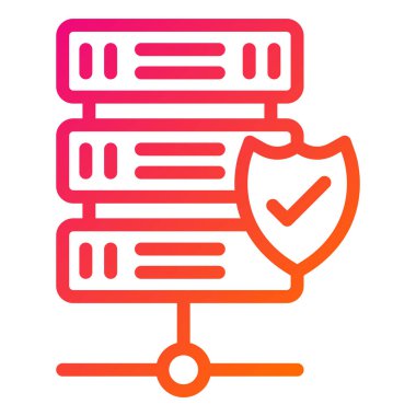 Veritabanı Vektör Simgesi Tasarım İllüstrasyonu