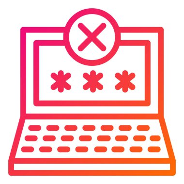 İnkar Vektörü Simgesi Tasarım İllüstrasyonu