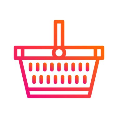 Alışveriş sepeti Vektör Simgesi Tasarım Çizimi