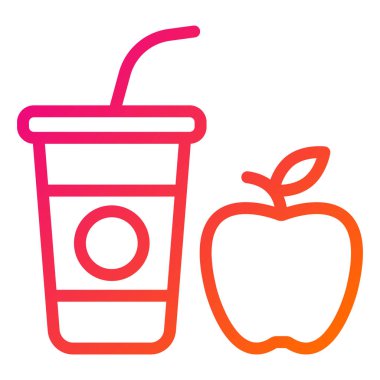 Milkshake Vektör Simgesi Tasarım İllüstrasyonu