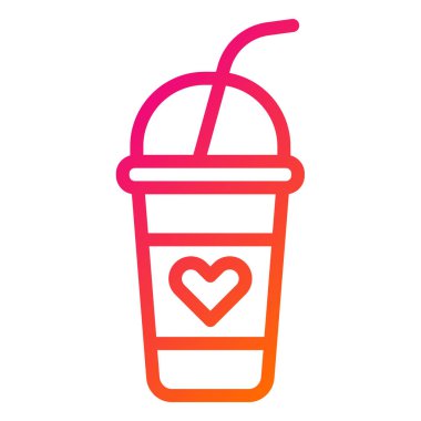 Frappe Vektör Simgesi Tasarım İllüstrasyonu