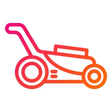 Çim biçme makinesi Vektör Simgesi Tasarım İllüstrasyonu