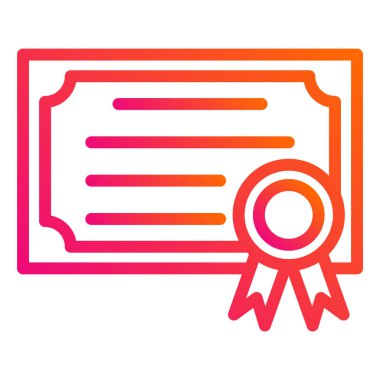 Sertifika Vektör Simgesi Tasarım İllüstrasyonu