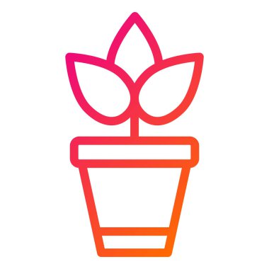 Bitki Vektörü Simgesi Tasarım İllüstrasyonu