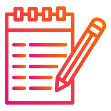 Notlar Vektör Simgesi Tasarım İllüstrasyonu