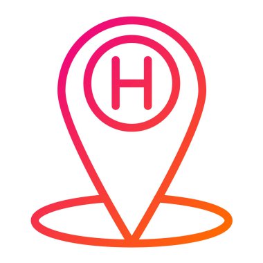 Otel pin Vektör Simgesi Tasarım İllüstrasyonu