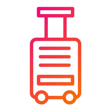 Bagaj Vektörü Simgesi Tasarım İllüstrasyonu