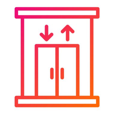 Asansör Vektör Simgesi Tasarım Çizimi