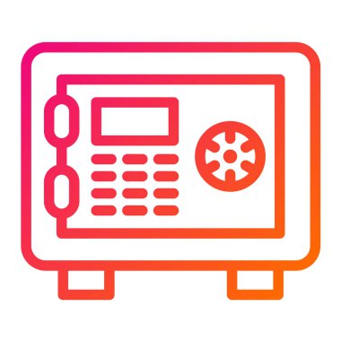 Güvenlik Kutusu Vektör Simgesi Tasarım İllüstrasyonu