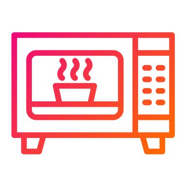 Mikrodalga Vektör Simgesi Tasarım İllüstrasyonu