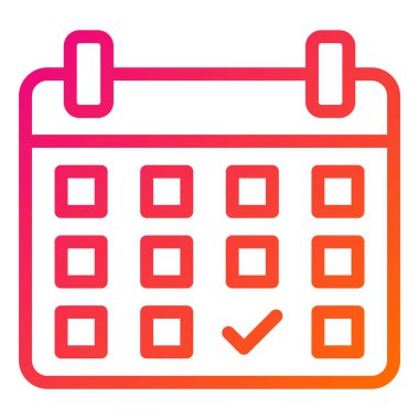 Takvim Vektörü Simgesi Tasarım İllüstrasyonu