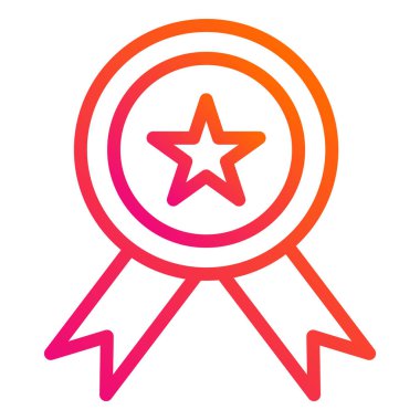 Rozet Vektörü Simgesi Tasarımı İllüstrasyonu