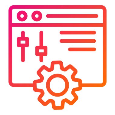 Panel Vektör Simgesi Tasarım İllüstrasyonu