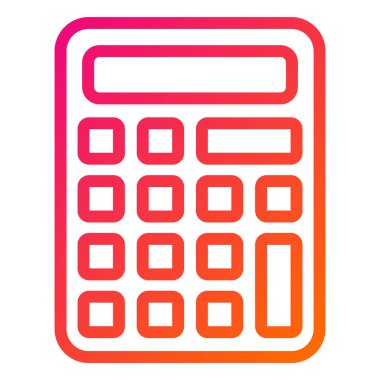 Hesap Makinesi Vektör Simgesi Tasarım İllüstrasyonu