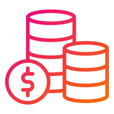 Madeni Para Vektörü Simgesi Tasarım İllüstrasyonu