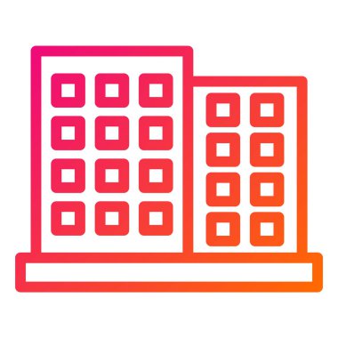 Ofis inşaatı Vektör Simgesi Tasarım İllüstrasyonu