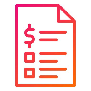 Fatura Vektörü Simgesi Tasarım İllüstrasyonu