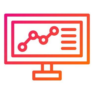 Analiz Vektörü Simgesi Tasarım İllüstrasyonu