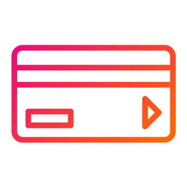 Banka kartı Vektör Simgesi Tasarım İllüstrasyonu