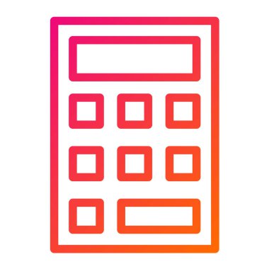 Hesap Makinesi Vektör Simgesi Tasarım İllüstrasyonu