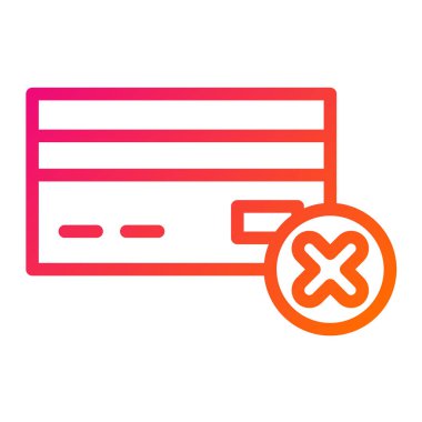 Ödeme başarısız Vektör Simgesi Tasarım İllüstrasyonu