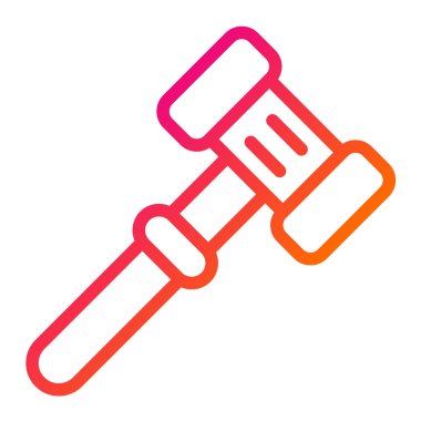Gavel Vektör Simgesi Tasarım Çizimi