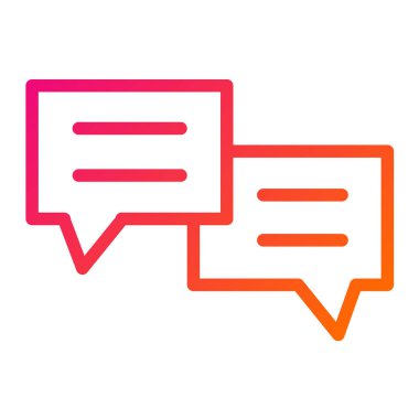 Sohbet Vektörü Simgesi Tasarım İllüstrasyonu