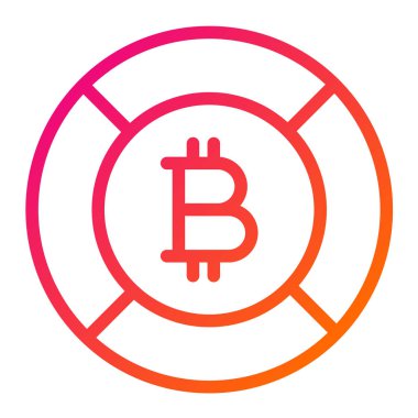 Bitcoin Vektör Simgesi Tasarım İllüstrasyonu