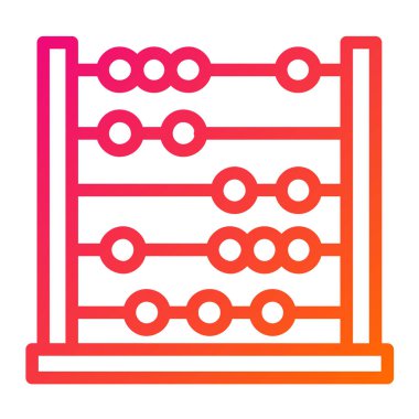 Abaküs Vektör Simgesi Tasarım Çizimi