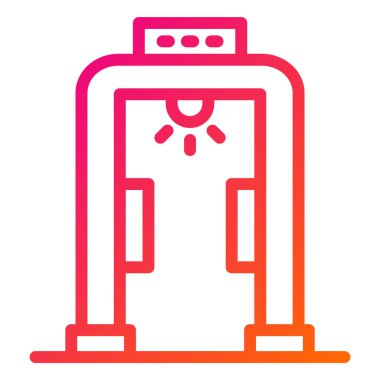 Metal Detektörü Vektör Simgesi Tasarım İllüstrasyonu