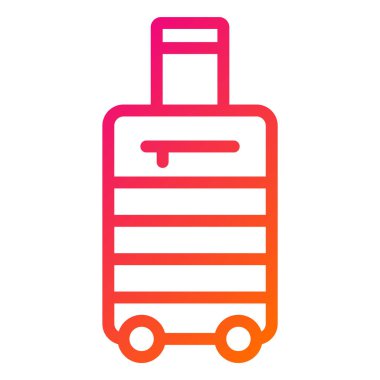 Bagaj Vektörü Simgesi Tasarım İllüstrasyonu