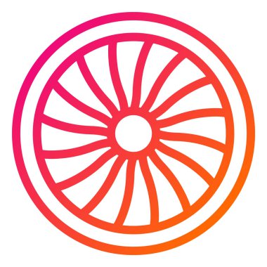 Türbin Vektör Simgesi Tasarım İllüstrasyonu