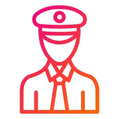 Pilot Vektör Simgesi Tasarım İllüstrasyonu