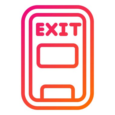 Acil çıkış Vektör Simgesi Tasarım İllüstrasyonu