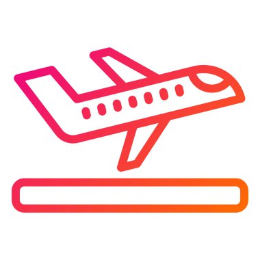 Kalkış Vektörü Simgesi Tasarım İllüstrasyonu