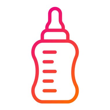 Bebek Şişesi Vektör Simgesi Tasarım Çizimi