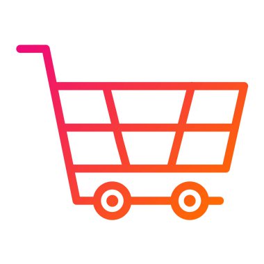 Alışveriş arabası Vektör Simgesi Tasarım İllüstrasyonu