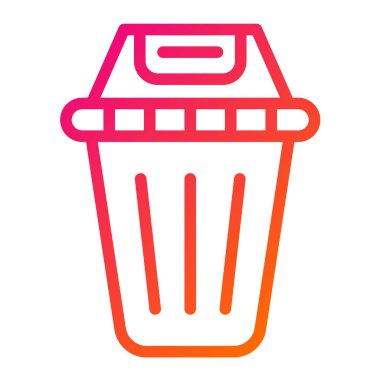 Çöp Kutusu Vektör Simgesi Tasarım İllüstrasyonu