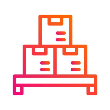 Paket Vektörü Simgesi Tasarım İllüstrasyonu