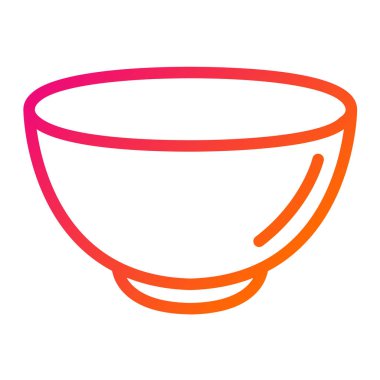 Bowl Vektör Simgesi Tasarım İllüstrasyonu